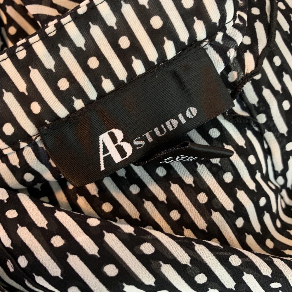 Ab Studio Blouse Button Front Top - image 5